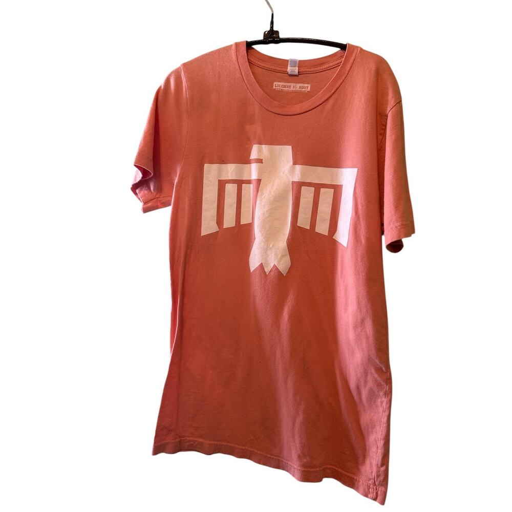 License To Boot Thunderbird Graphic Shirt Small Pink Native Style Tee TShirt